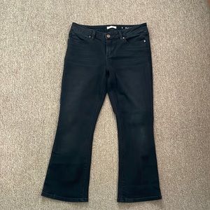 Lauren Conrad black kick boot flare jeans, size 2